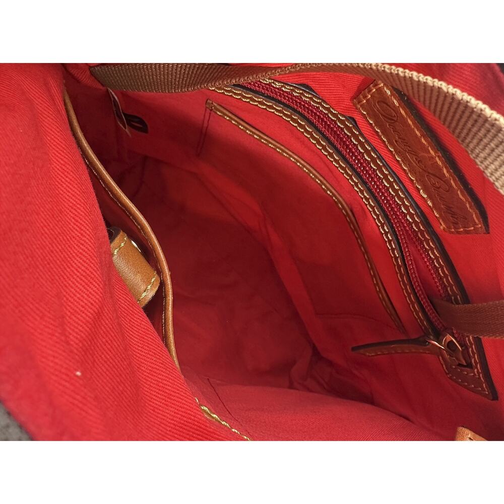 Dooney & Bourke Nylon Zip Crossbody Shoulder Bag Fuchsia Pink Leather Purse - Picture 6 of 14